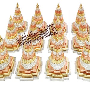 Laxmi Wealth Orgonite Pyramid – Shree Yantra, Rudraksha, Vastu image 9