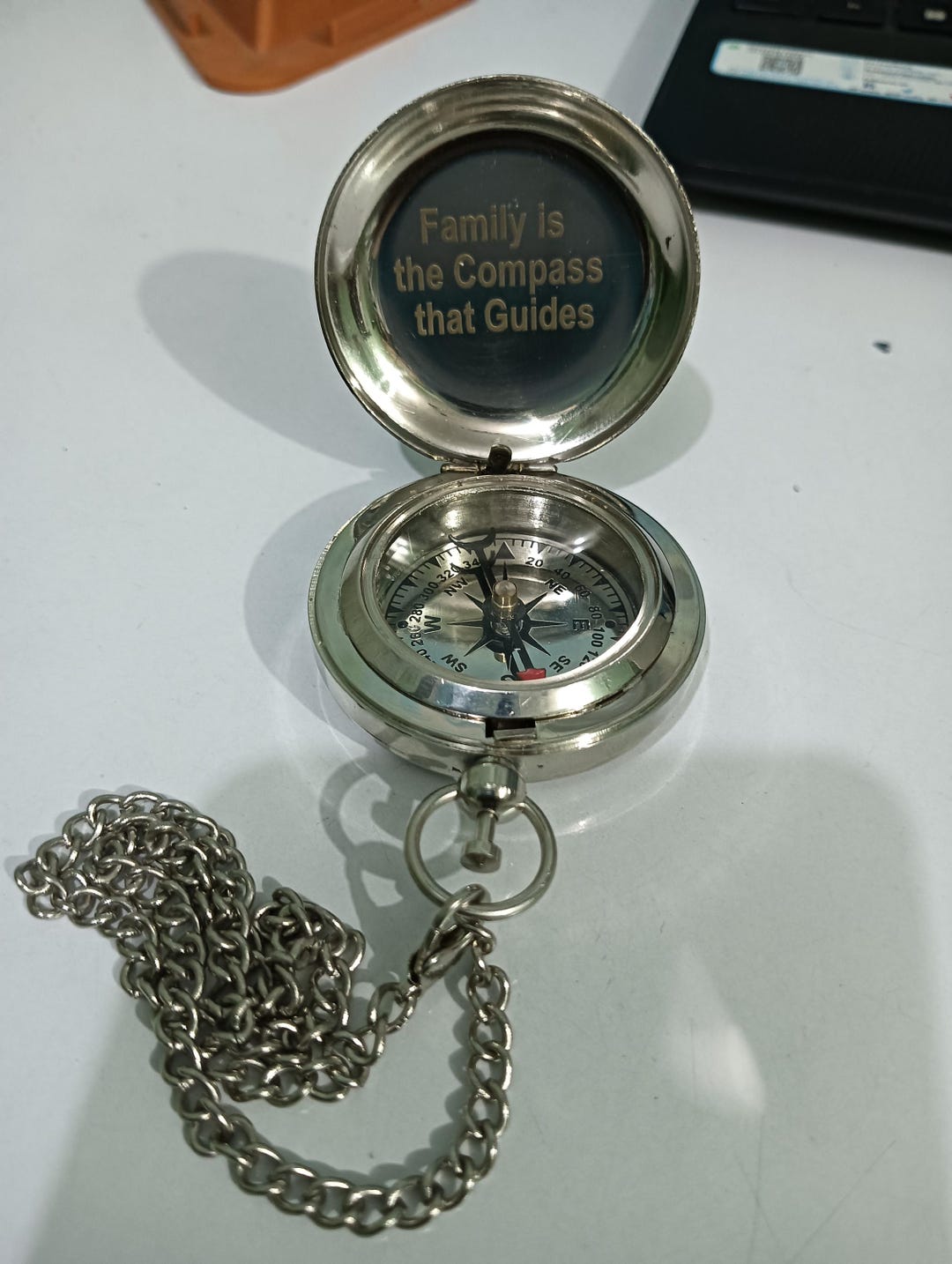 Silver Engravable Compass Personalized Silver Brass Compass With Custom Engraving - Etsy
