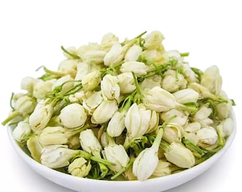 Organic Dried Jasmine Flowers: Herbal Tea & Cocktail Garnish