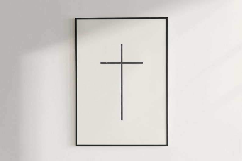 Modern Christian Art, Minimalist Christian Artwork, Cross Decor