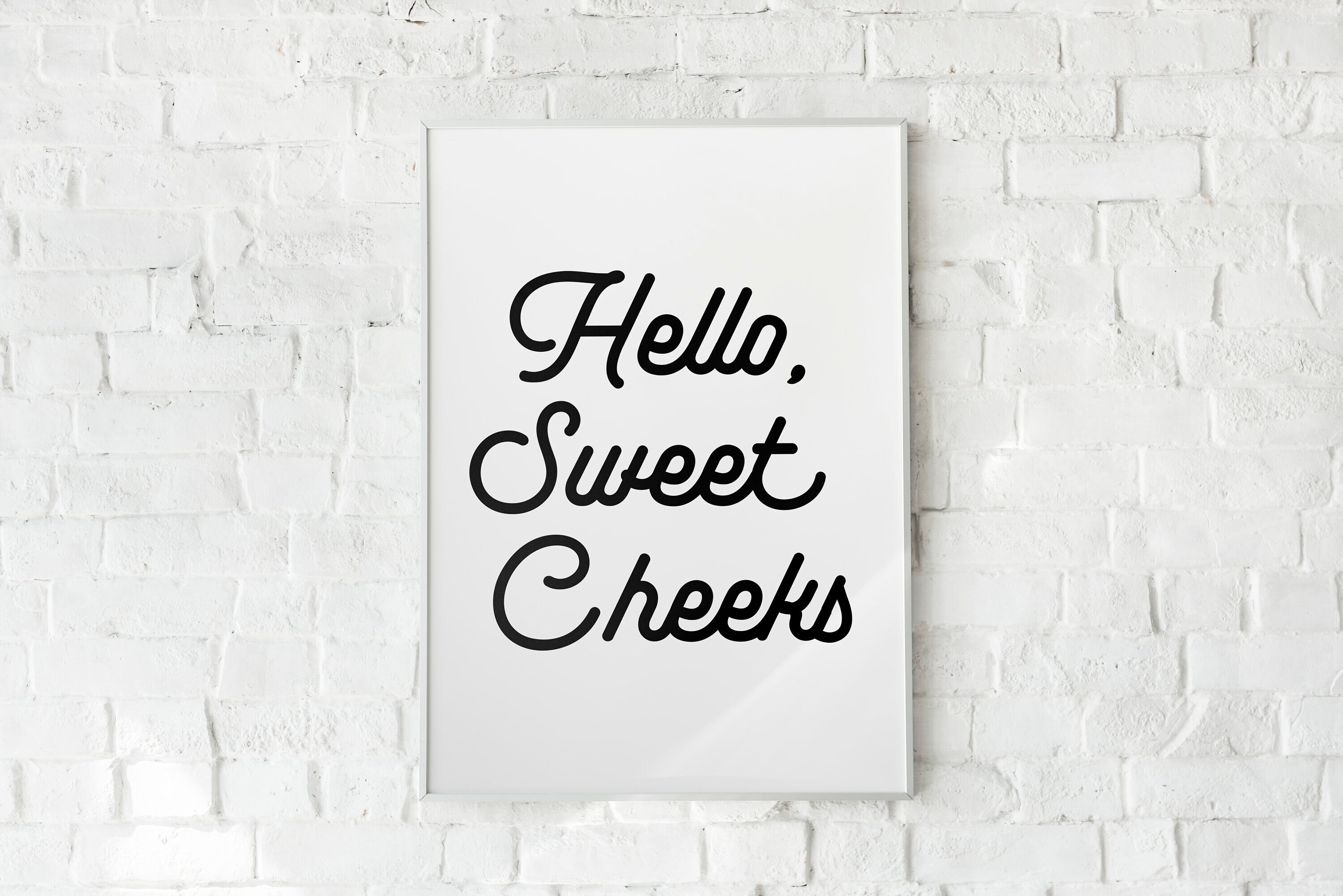 Sweet Cheeks Printable Bathroom Sign Funny Bathroom Wall Art - Etsy