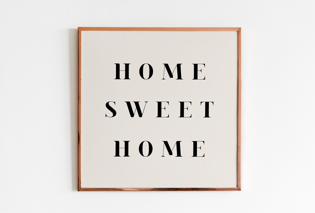 Home Sweet Home Print, Living Room Wall Art, Printable Home Decor ...