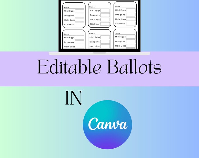 Soup Cook-off Voting Ballot Printable Instant Digital Download, Soup ...