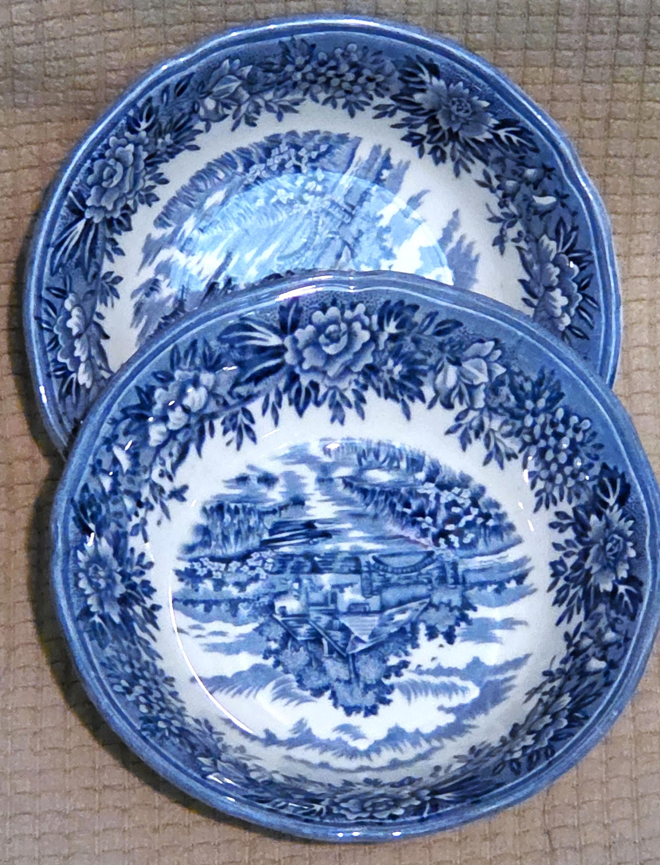 English Village Blue by Salem - Etsy