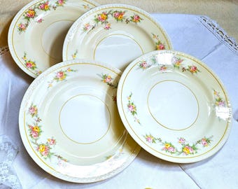 Homer Laughlin Georgian Eggshell "Countess"  Set of 4 Bread Plates