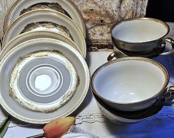 Meito "MEI1231" Set of 4 Cups and Saucers