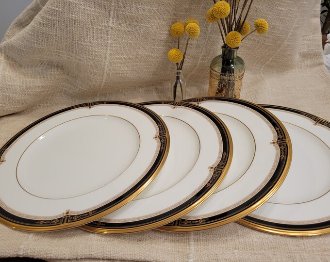 Noritake Bone China gold and Sable Set of 4 Dinner Etsy
