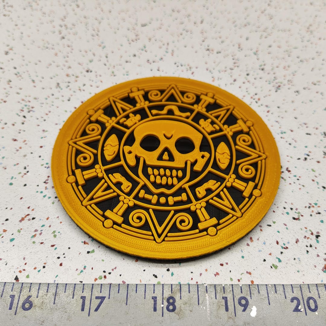 Pirate Gold Coin Coasters: 3D Printed Skull Design - Set of 2, 4, or 6 ...
