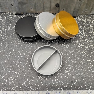 Seven Star Round Tin Tray Divider Insert Organizer Circular Medicine Bugout Weekly Pill Box with 2 slots - Tin Included