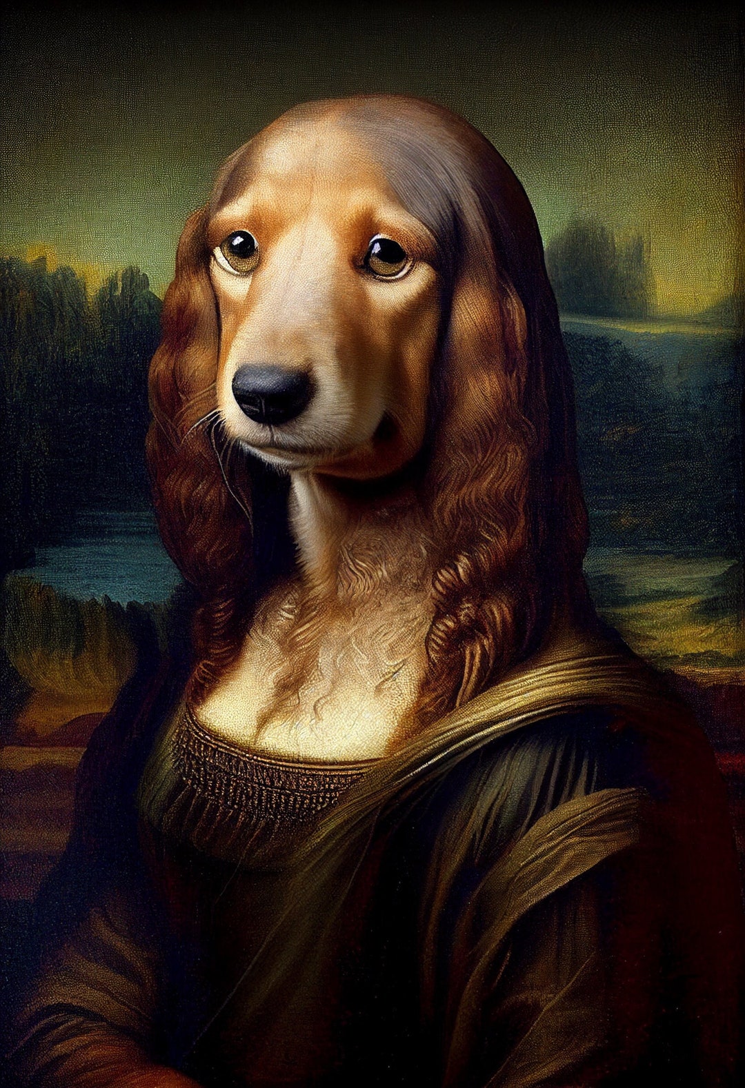 Mona Lisa Dog Digital Picture for Download and Print - Etsy