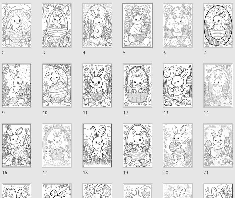 38 Happy Easter Bunny Coloring Pages for Kids and Adults: Printable Pdf ...