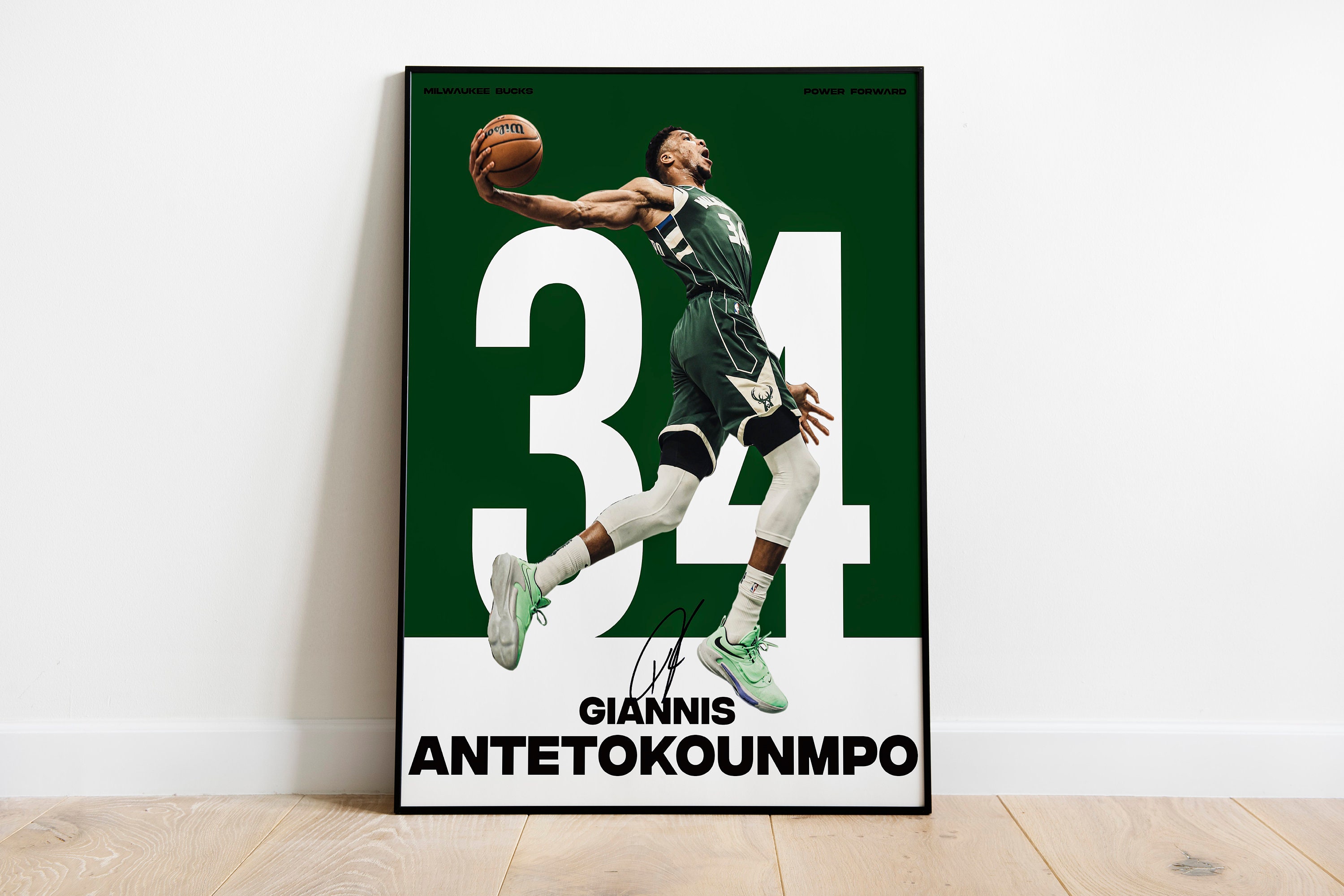 Giannis Antetokounmpo Milwaukee Bucks Canvas 16X20 Print Wall Art Drawing  MVP