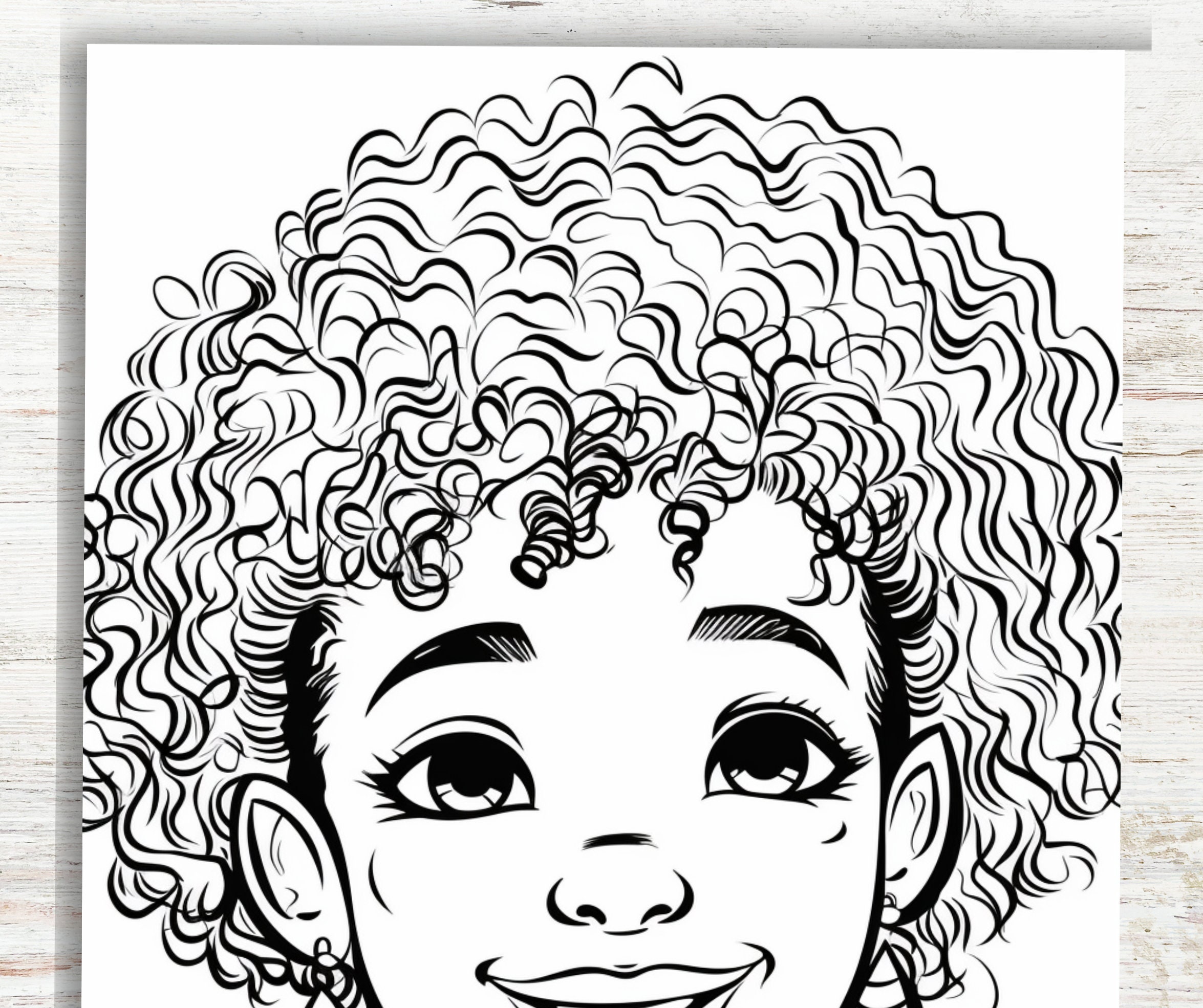 10 Happy Black Girls Coloring Pages Printable PDF A4 Inclusive Cute