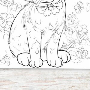 KDP Interior 50 Cute Pets Coloring Pages | 8.5" x 11" Printable PDF | Cute Animal Coloring Book For Kids And Adults image 4
