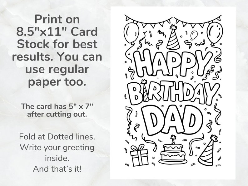 Happy Birthday Dad Printable Coloring - Il 794xN.6010601418 Pzzd 