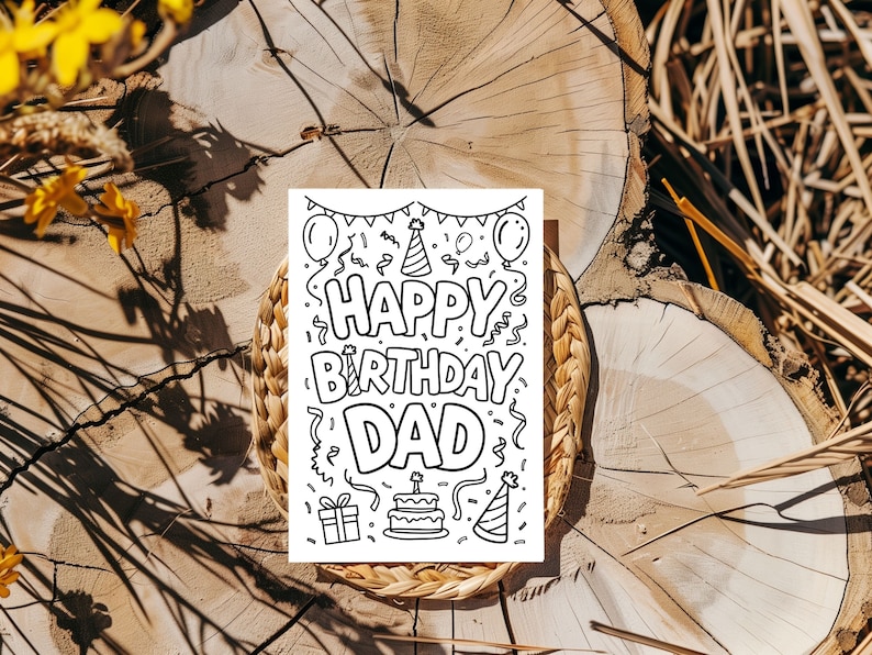 Happy Birthday Dad Printable Coloring - Il 794xN.6058677305 7sas 