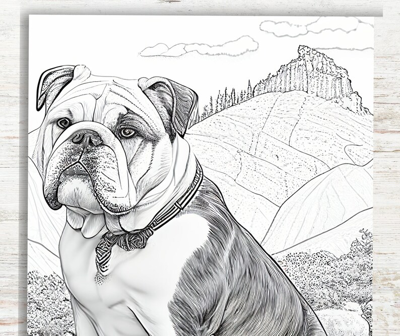 10 Cute Bulldog Coloring Pages | Printable Dog Coloring Sheets for
