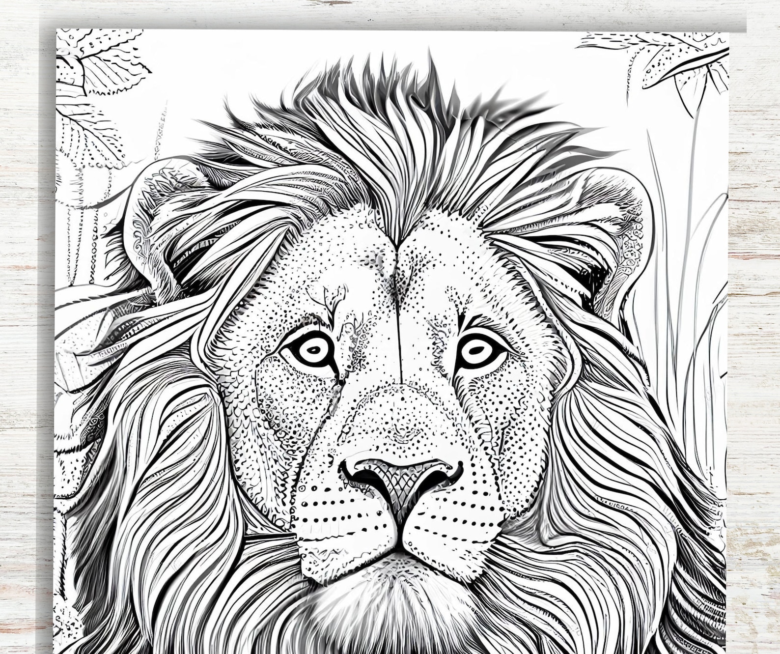 10 Realistic Lion Coloring Pages for Teens and Adults Printable PDF 10
