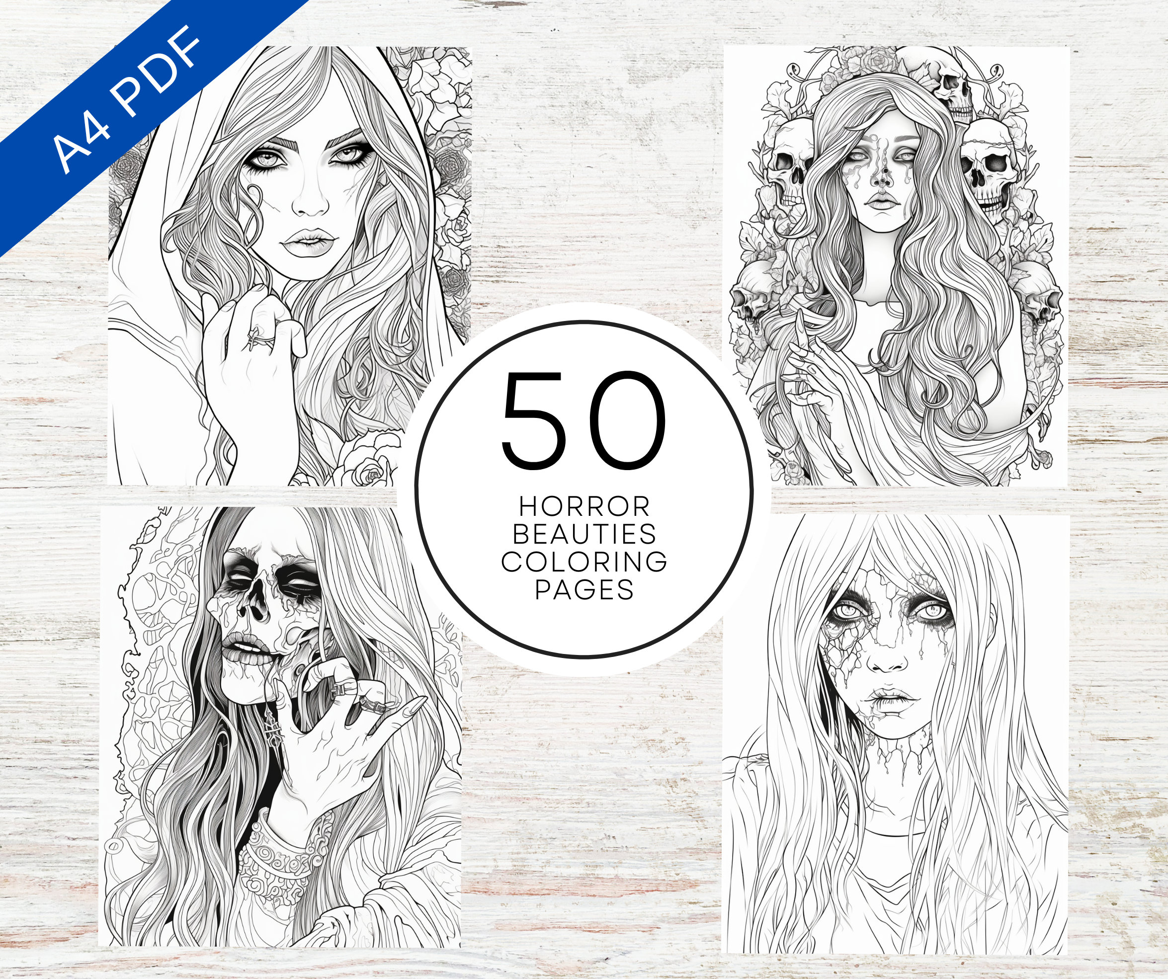 50 Realistic Girl Coloring Pages | PDF Download