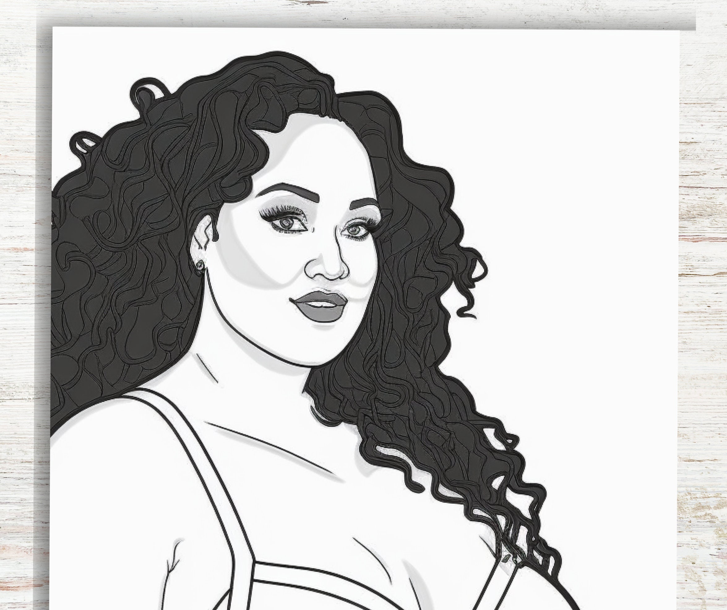 10 Black Curvy Women Coloring Pages | Printable Coloring Sheets for ...