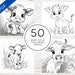 KDP Interior 50 Baby Cow Coloring Pages | 8.5" X 11" Printable PDF ...