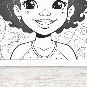 10 Black Princess Coloring Pages Printable PDF A4 Inclusive Cute