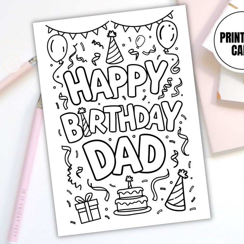 Birthday Drawings Ideas for Dad - Etsy