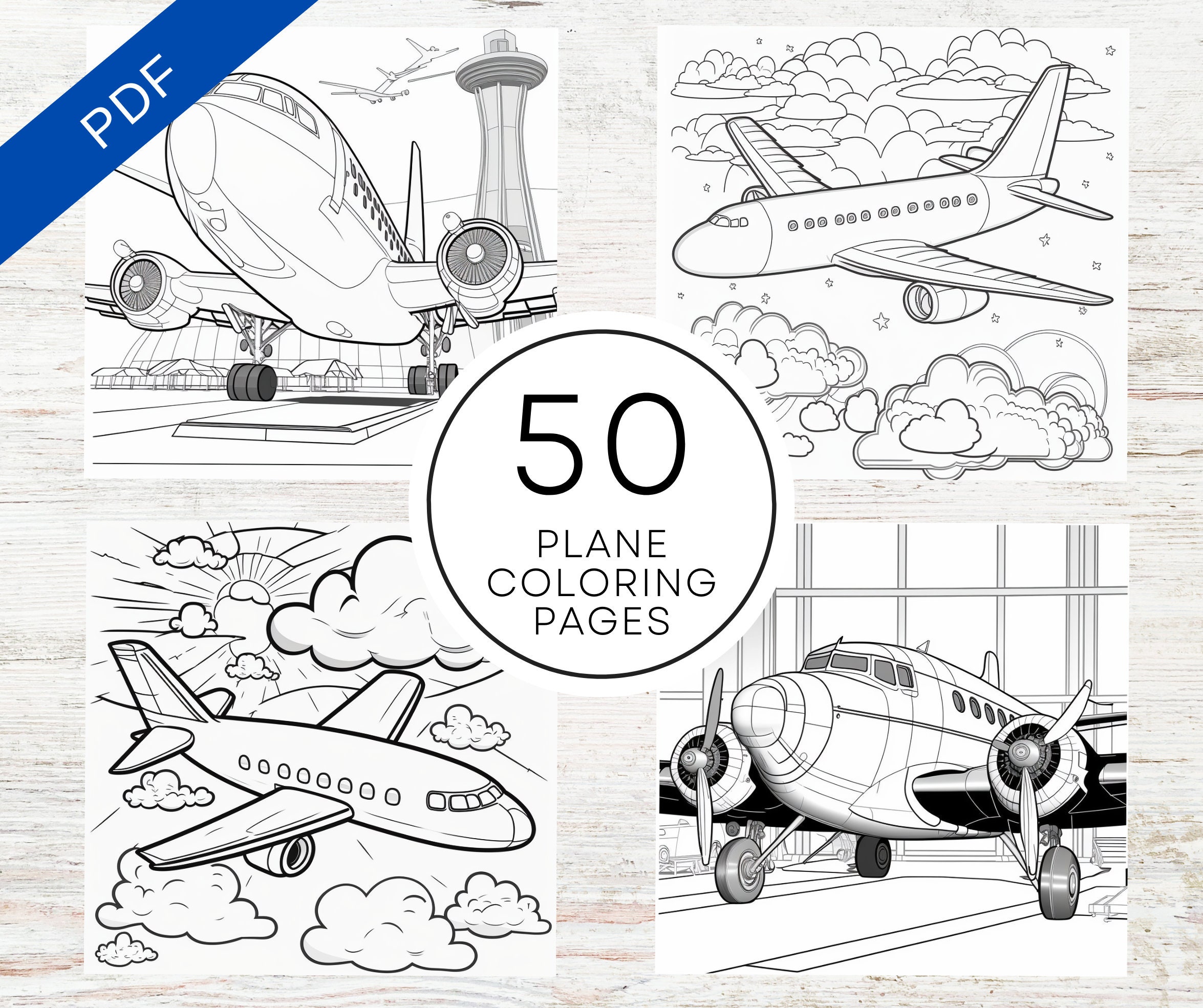 Airplane Coloring Book for Kids 4 -8: Plane Coloring and Activity Book for  Toddlers, Kids and Baby Who Love to Draw Airplanes Gift for Preschoolers Ki  (Paperback)
