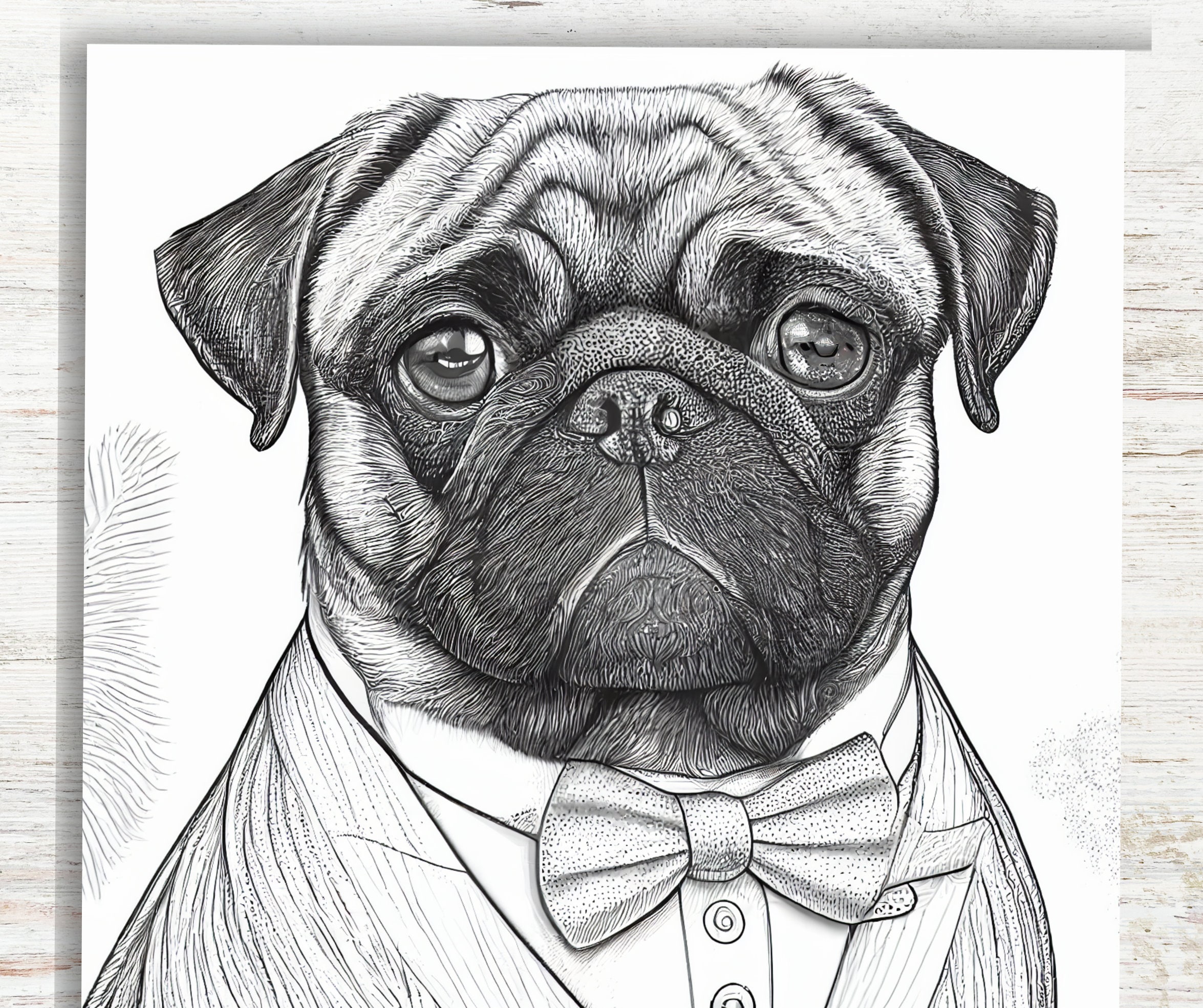 10 Cute Pugs Coloring Pages | Printable Dog Coloring Sheets for Teens ...