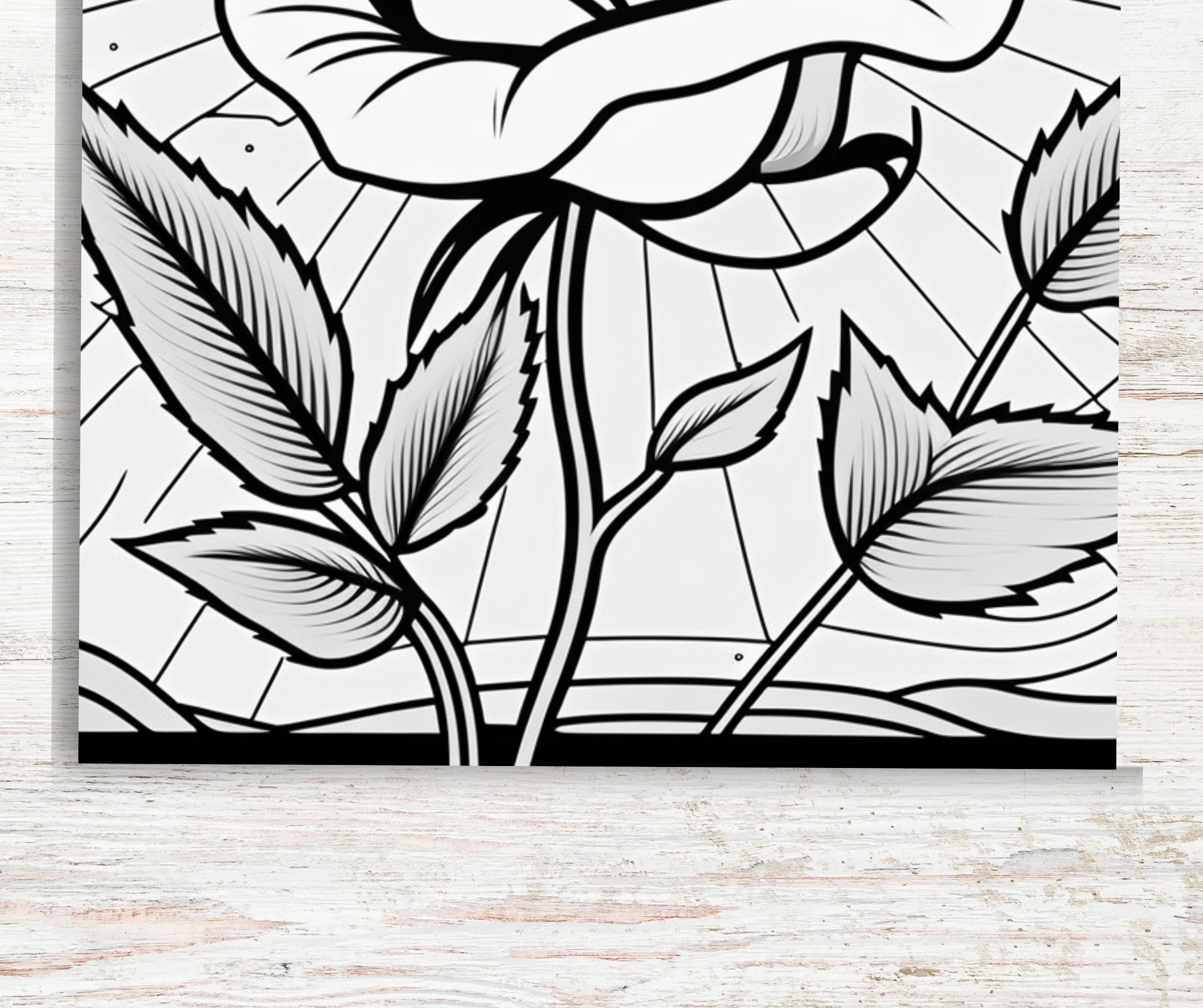 KDP Interior 50 Rose Flower Coloring Pages for Adults | 8.5" X 11 ...