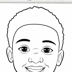 10 Happy Black Boys Coloring Pages | Printable PDF A4 | Inclusive Cute Coloring Sheets for Kids ...