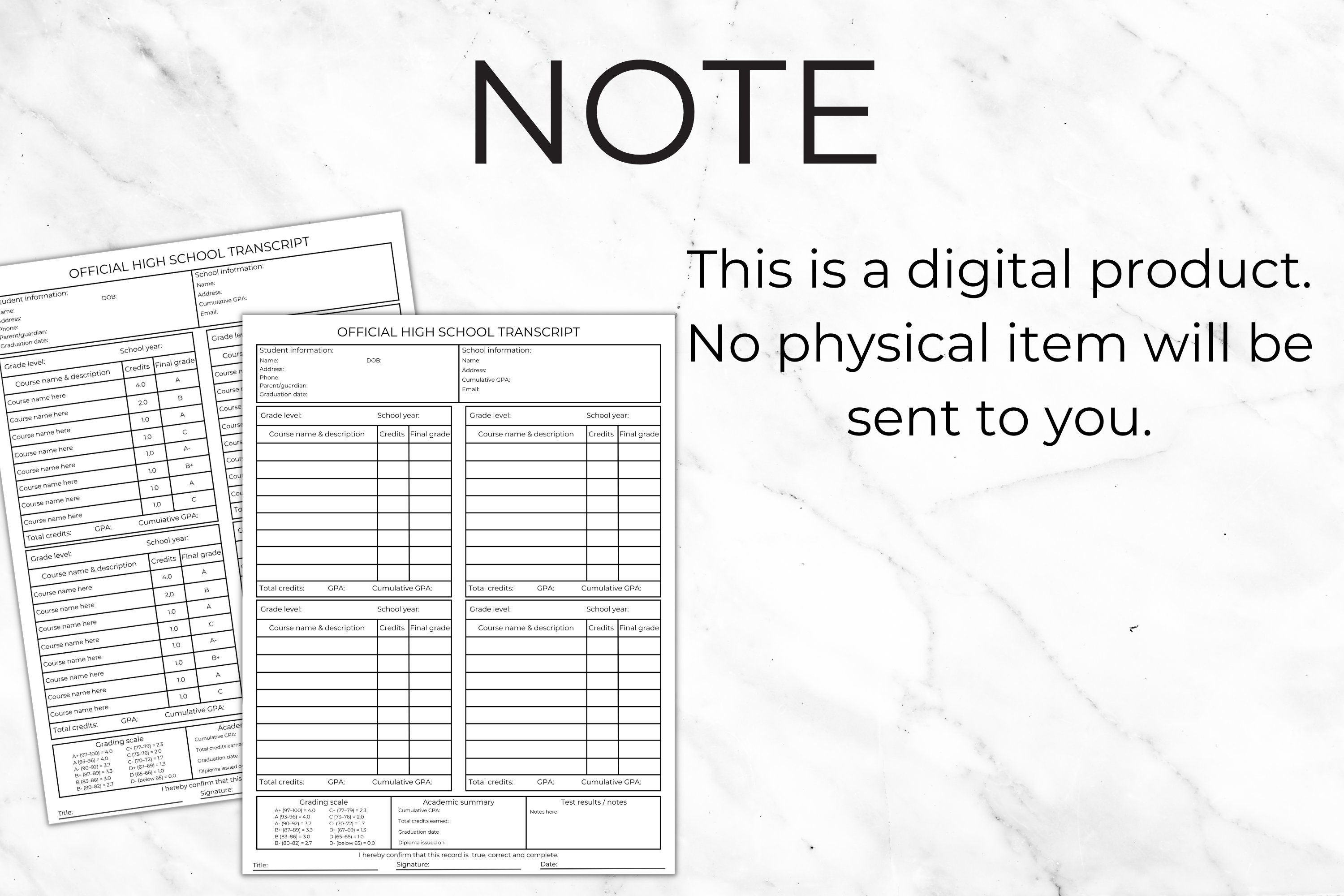 Report Card Template Fillable High School Transcript Printable school-report-pdf-schools-expert