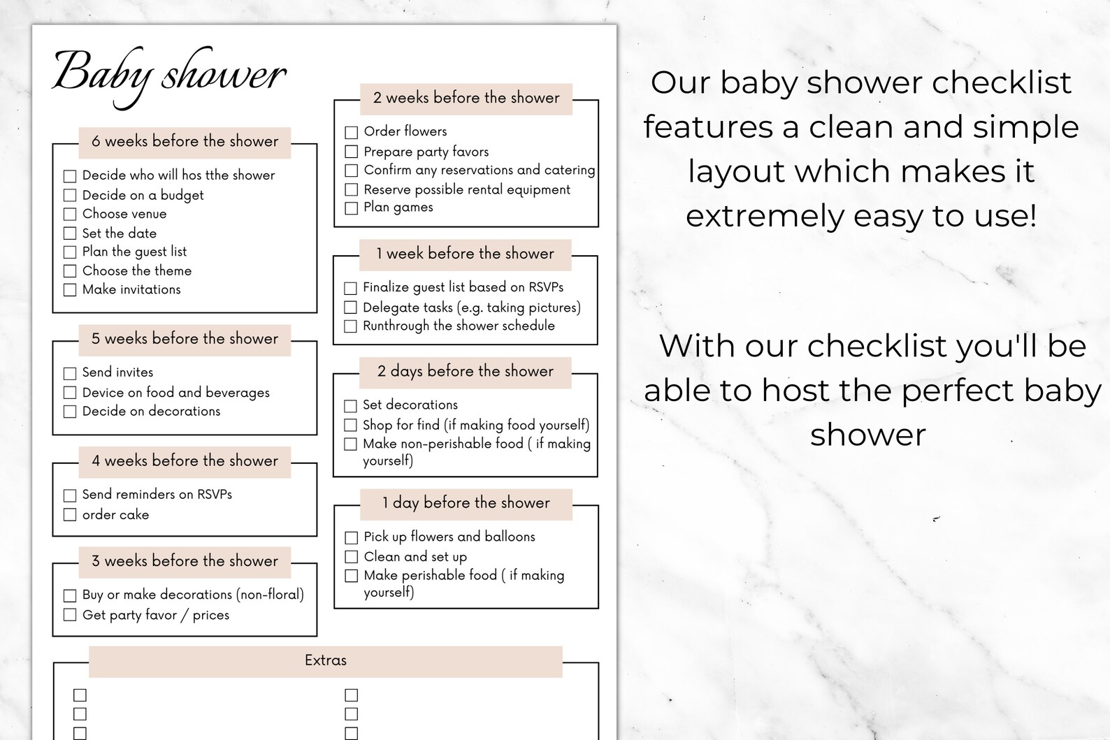 Baby Shower Checklist, Baby Shower Timeline, Baby Shower Hosting