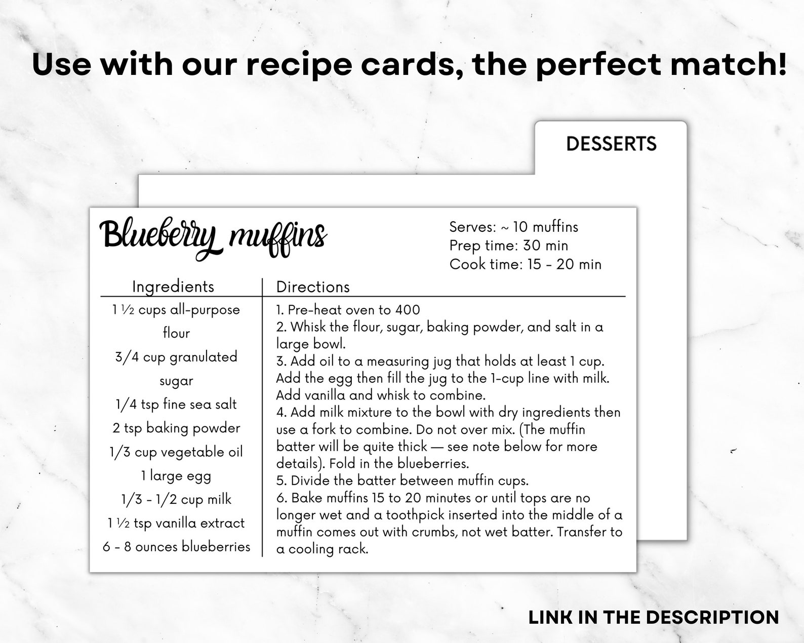 Recipe Card Dividers, 4X6 Recipe Card Divider Template, Recipe Box