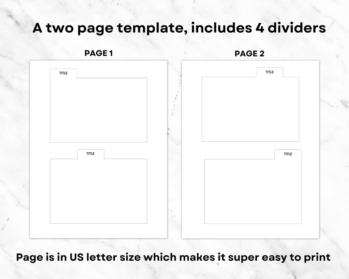 Recipe Card Dividers, 4X6 Recipe Card Divider Template, Recipe Box
