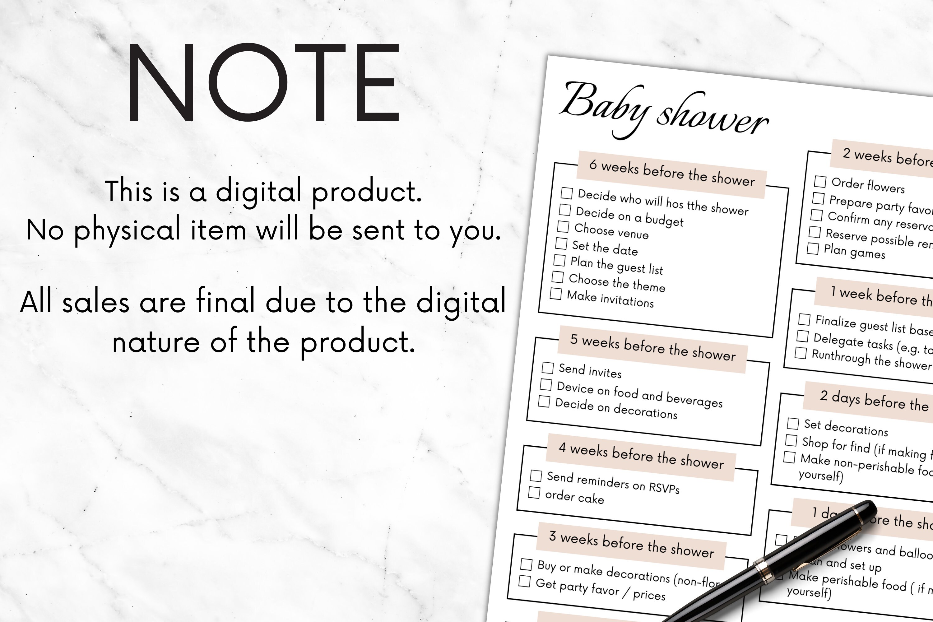 Baby Shower Checklist, Baby Shower Timeline, Baby Shower Hosting