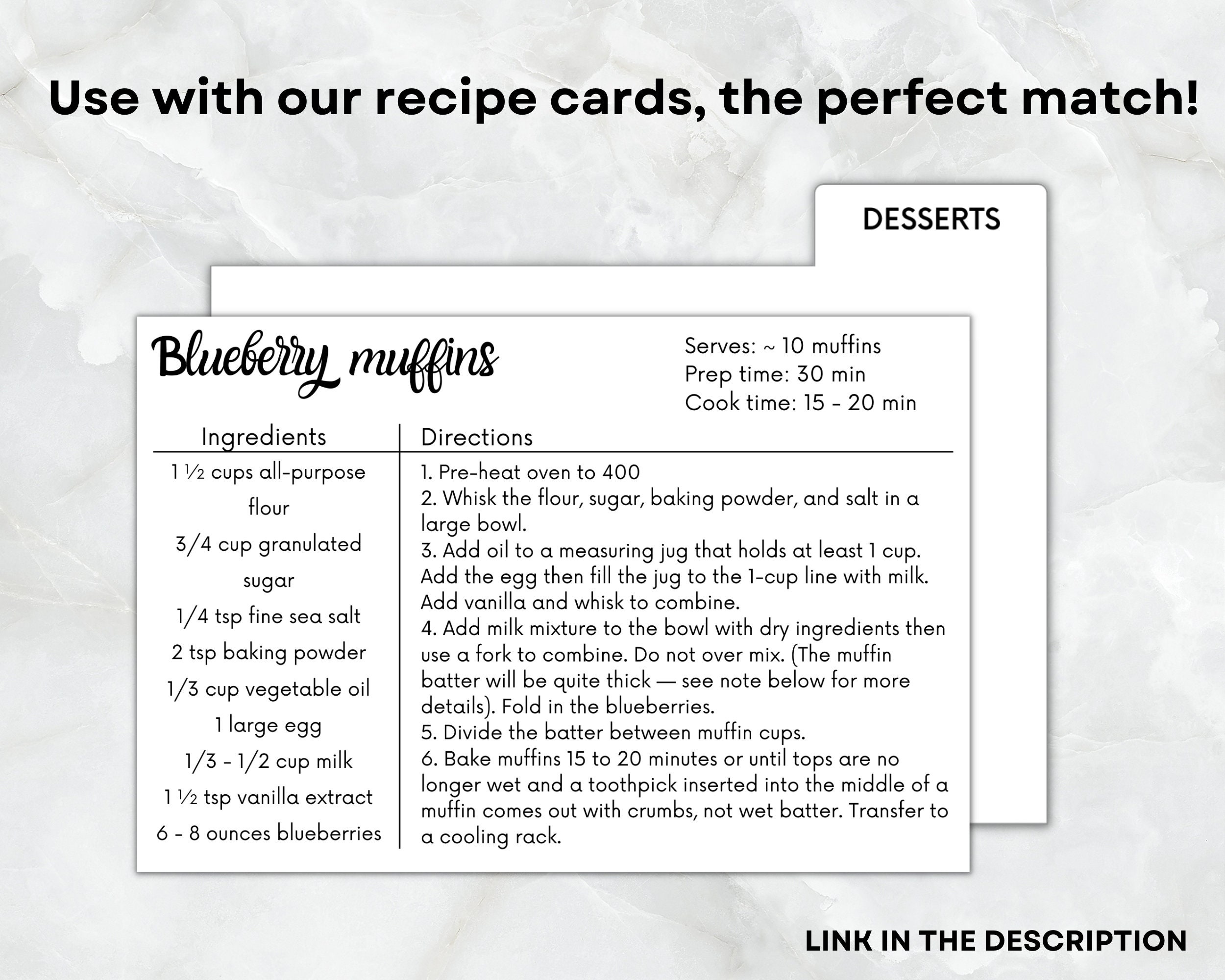 Recipe Card Dividers, 5X7 Recipe Card Divider Template, Recipe Box