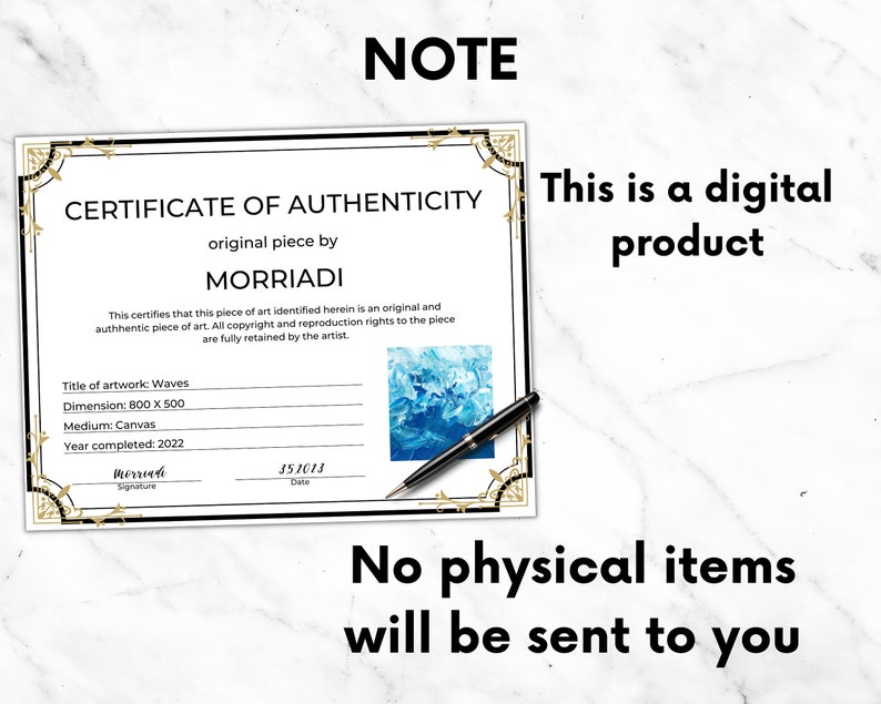 CERTFCATO D AUTENTCTÀ, Certfcato D Autentctà Per Arte - Foto 5