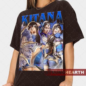Kitana Mortal Kombat Vintage T-Shirt, Gift For Woman and Man Unisex T-Shirt