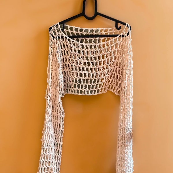 Trendy Treble Crochet Sleeve Top Pattern | Instant PDF Download