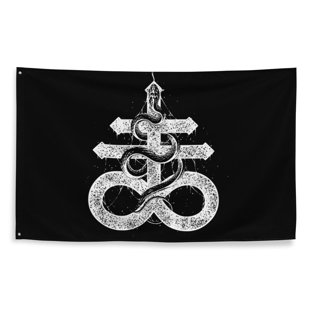 Amazon.com : Leviathan Cross and Serpents Flag 3x5 FT Bright