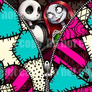 Jack and Sally2 PNG, Skinny/Straight Tumbler wrap 20oz PNG, Digital Download
