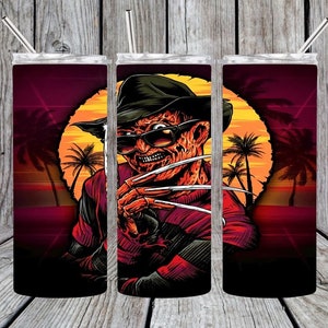 Freddy PNG, Skinny & Tapered Tumbler wrap 20oz PNG, Digital Download