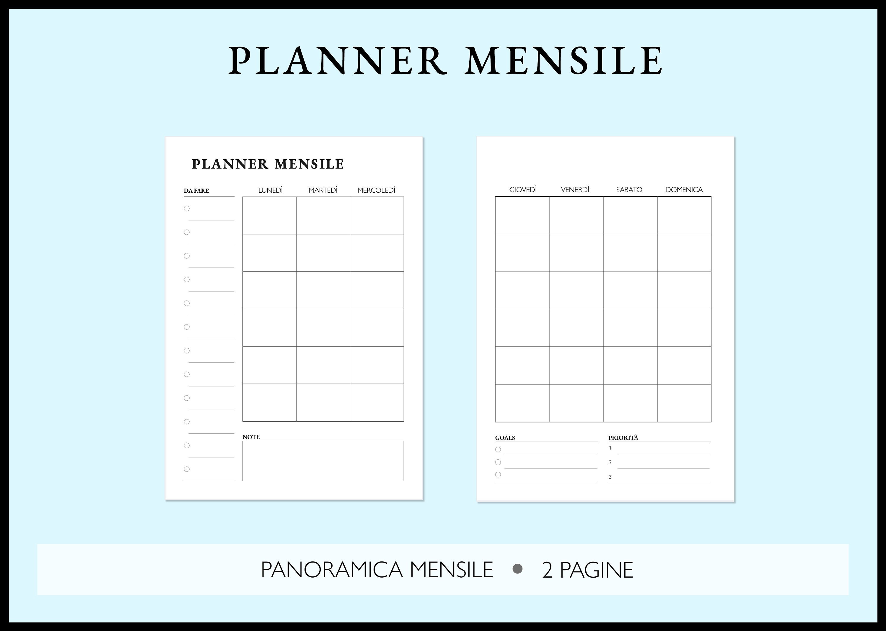 Planner in PDF Da Stampare. Planner Giornaliero Settimanale Etsy