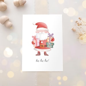 Postcard ho ho ho! A6 Christmas | Postcard Santa Claus | Postcard Christmas | Card | Christmas greeting
