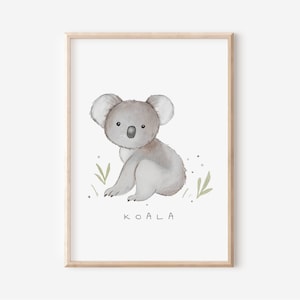 Kinderbild Koala | Koala Plakat | Tier Poster | Poster Kinderzimmer | Wanddeko | Geschenk | Print
