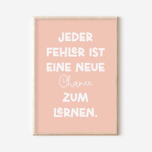 Motivierendes Kinderposter | Positive Gedanken | Montessori Pädagogik | Kinderzimmer-Poster | Wanddekoration | Geschenk | Druck