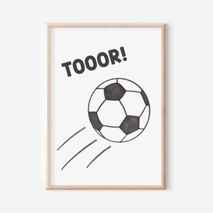 Gol - Póster habitación infantil en A4 y A3 | Póster fútbol | Decoración pared | Regalo | Impresión | Niños | Niñas.