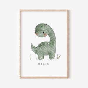 Children's dino picture | Dinosaur poster | Dinosaur poster | Children's room poster | Wall decoration | Gift | Print
