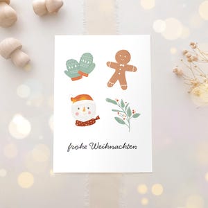 Postcard Merry Christmas A6 | Postcard Christmas | Postcard Christmas | Card | Christmas greeting